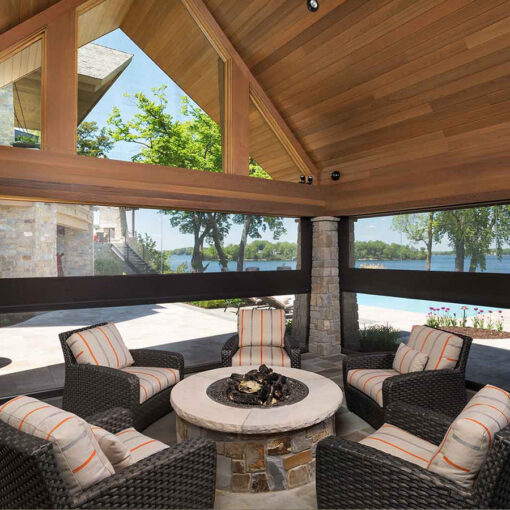 Nashville motorized clear vinyl for outdoor spaces