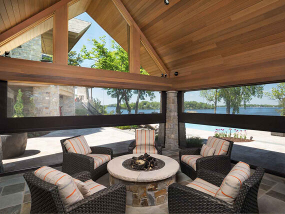 Nashville motorized clear vinyl for outdoor spaces