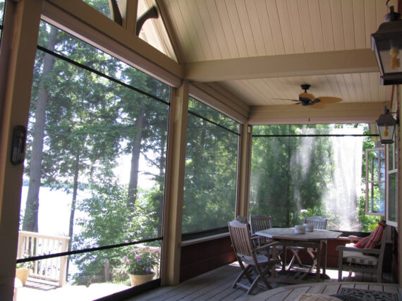 Nashville motorized retractable porch screens
