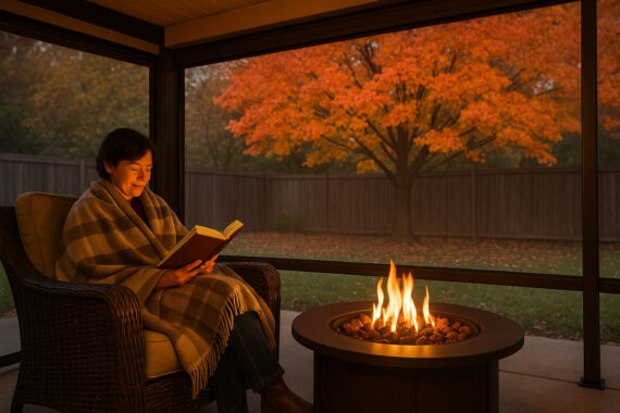Nashville cozy outdoor patio-retractable screens